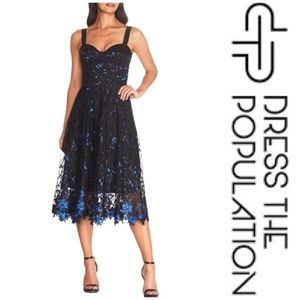 DRESS THE POPULATION Corina Embellished Dress New With Tags